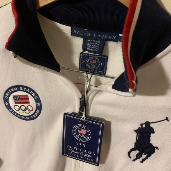 2012 OFFICIAL OLYMPIC RALPH LAUREN PIQUE ZIP UP - Picture 3 of 4